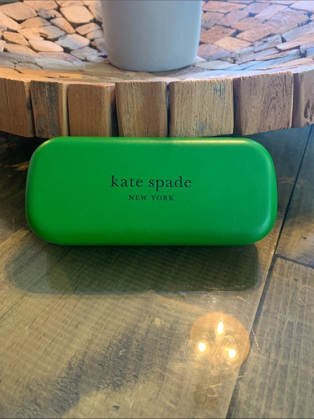 kate spade Vibrant Green Hard Shell Eyewear Case